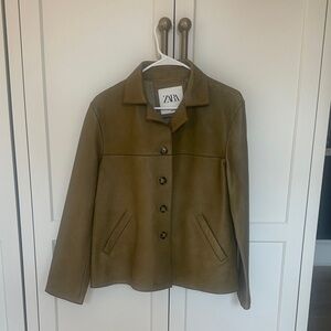 Zara Women's Brown Leather Jacket